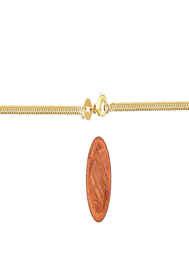 Barzel 18K Gold Plated Curb/Cuban Link Chain Necklace 2MM, 3MM, 4MM, 5MM For Women or Men - Made In Brazil (2MM Gold, 24 Inches) - Image 5